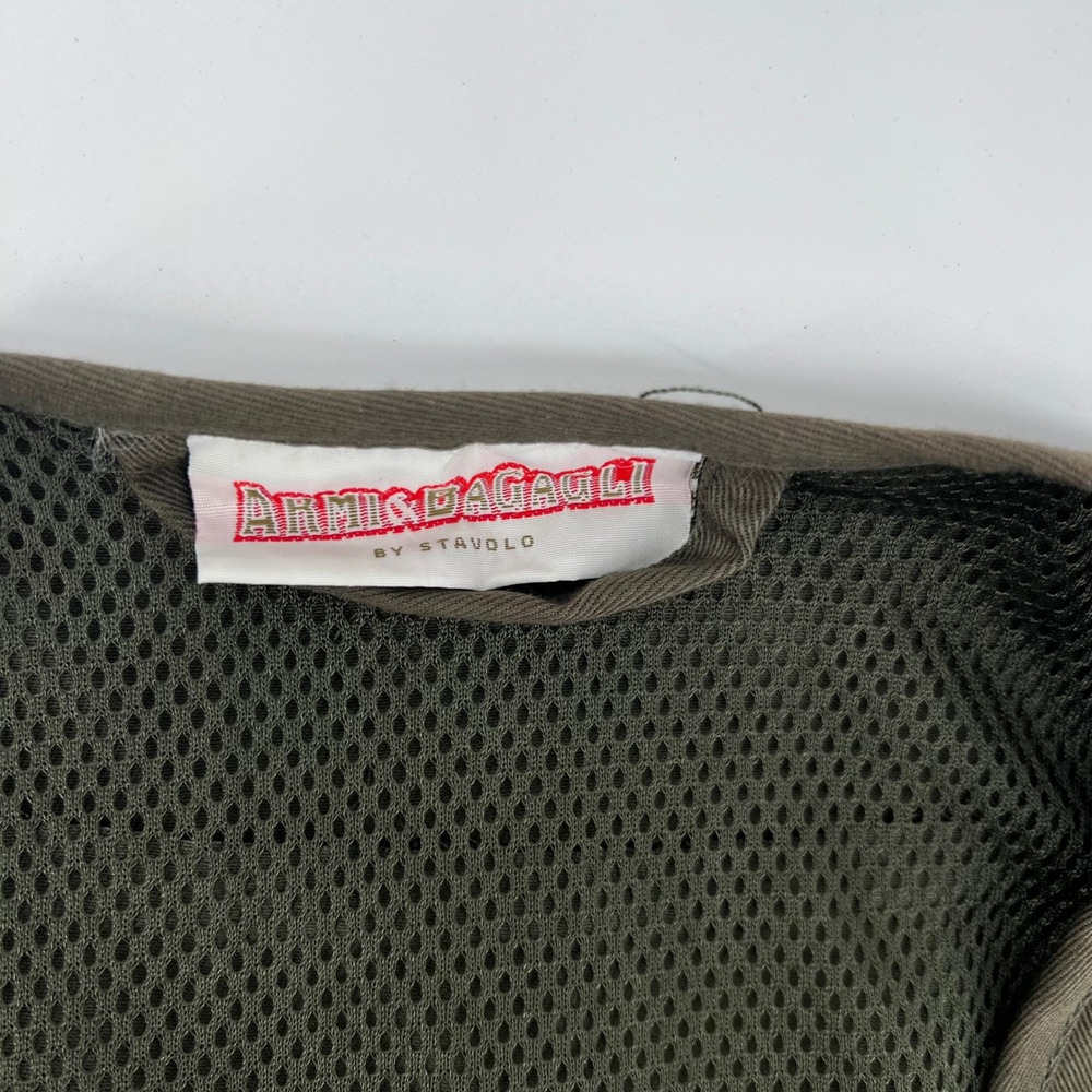 Armi & Bagagli by Stavolo Mens Hunting Fishing Safari Vest Olive Green Cotton XL - Picture 2 of 11